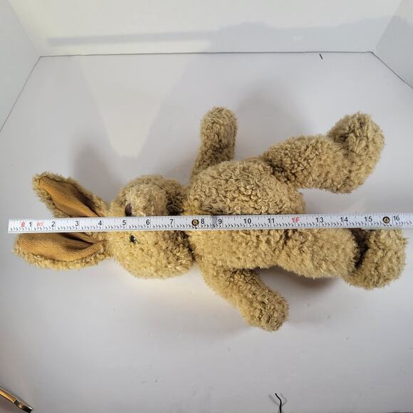 16" Bunny Rabbit Curly Tan Plush Retired 1997 Build-a-Bear Laughing Sounds - Picture 11 of 13